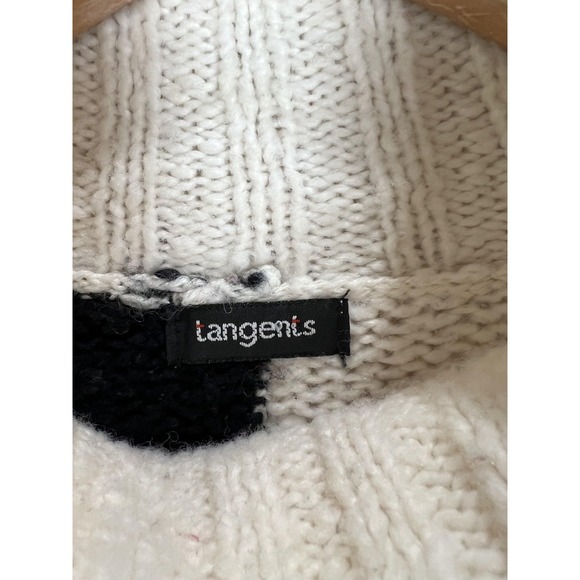 Tangents Sweater Womens Medium Multicolor Colorblock Turtleneck Pullover Knit - Picture 4 of 7